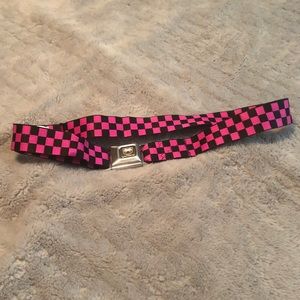 Black and pink seatbelt belt